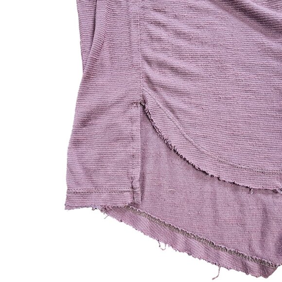 Free People Mauve Long Sleeve Mesh Back Top Embroidered Details size S - Picture 8 of 15